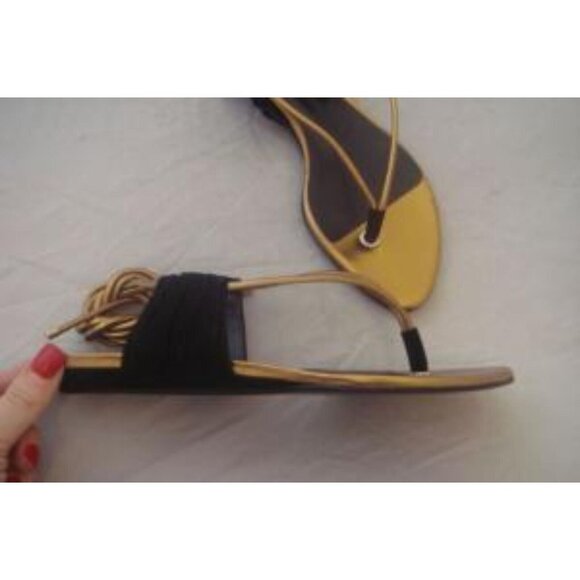 CHRISTIAN DIOR BRONZE DJANGO ANKLE STRAP 38.5 New In Box - Picture 4 of 4